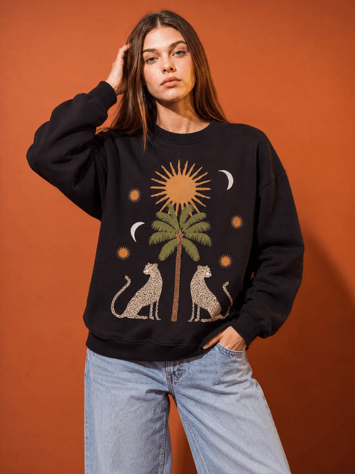 Unisex Oasis Crewneck Oversize Cotton Sweatshirt