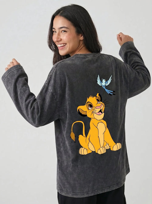 Unisex Oversize Washed T-Shirt Long Sleeves