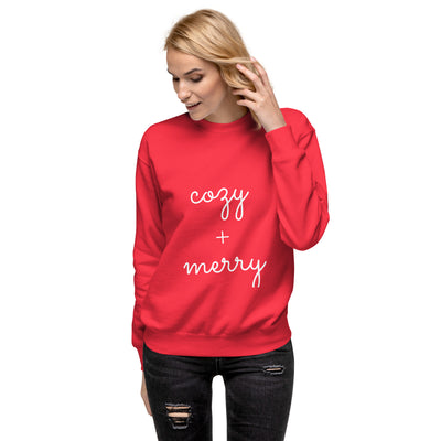 Cozy Merry Unisex Sweatshirt – Soft Fleece Crew Neck Pullover