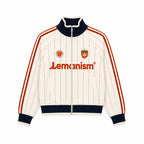 Unisex Two-Stripe Stand Collar Loose Fit Jacket