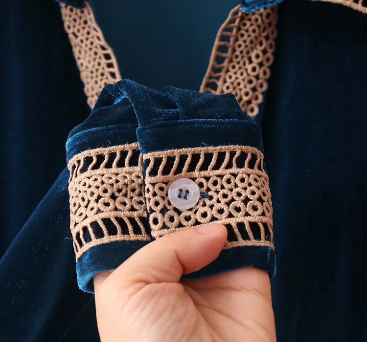 Warm Velvet Long Sleeve Shirt Top for Women
