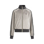 Women's American Retro Polka Dot Stand Collar Jacket Zipper Sweatshirt Coat
