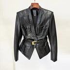 Women's Casual Faux Leather Moto Biker Jacket