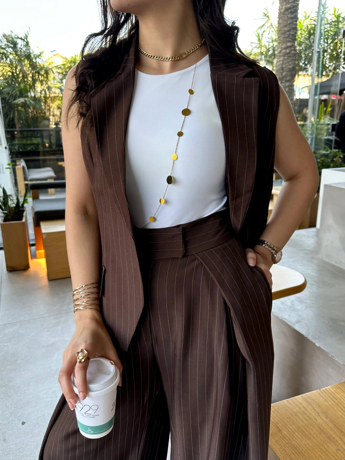 Women's Casual Linen Shirt and Pants Two-Piece Set