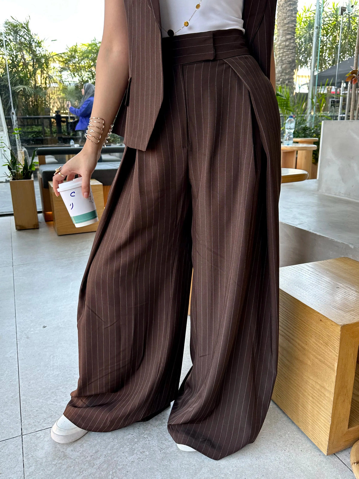 Women's Casual Linen Shirt and Pants Two-Piece Set