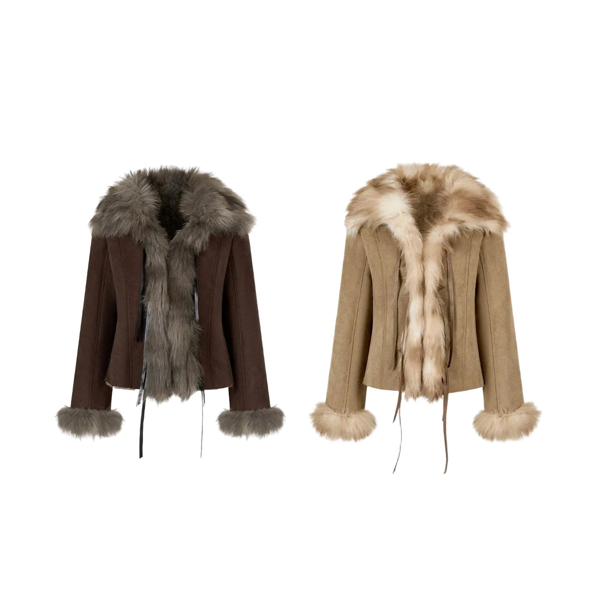 Women's Casual Outerwear Jacket Coat with Bow Belt