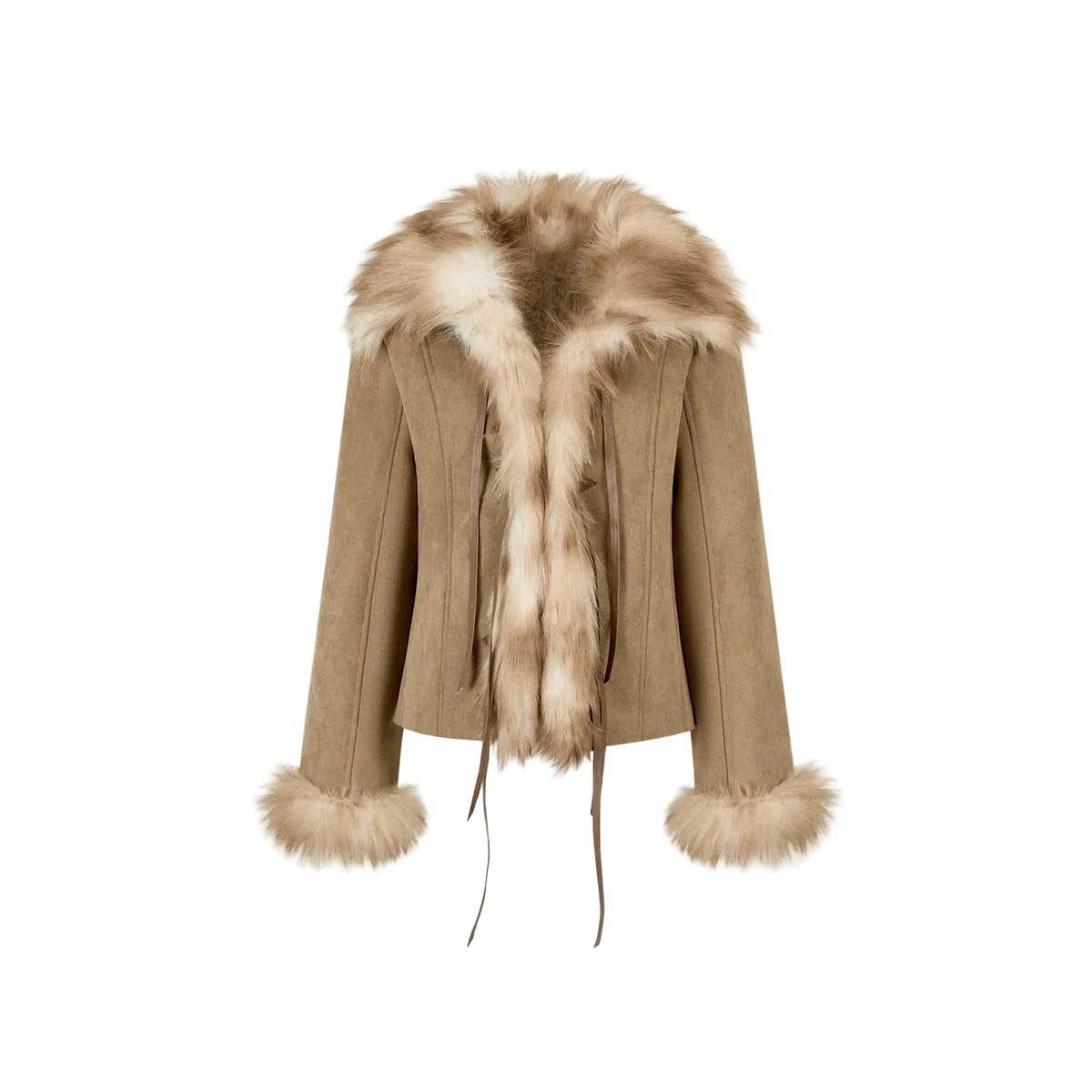 Women's Casual Outerwear Jacket Coat with Bow Belt