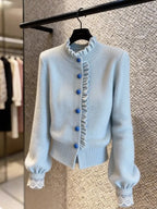 Women's Casual Relaxed Lace Knit Sweater Cardigan
