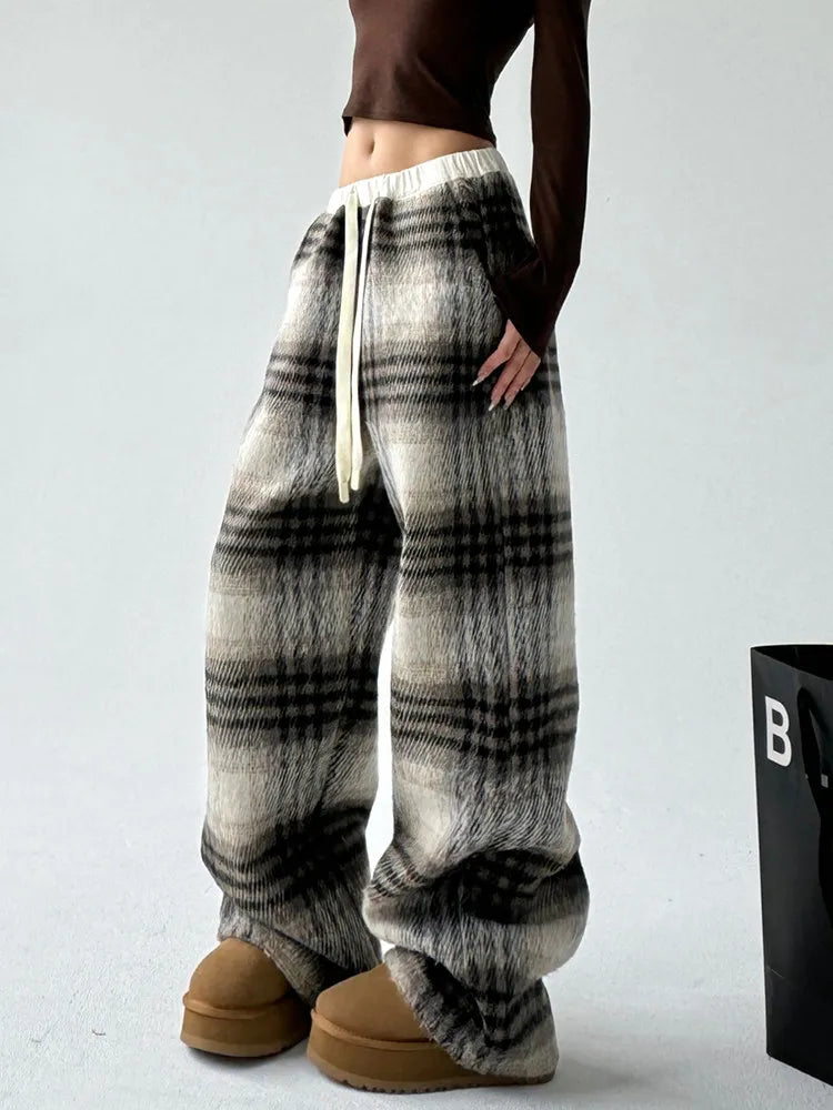 Women's Casual Retro Oversize Demi-Season Trousers
