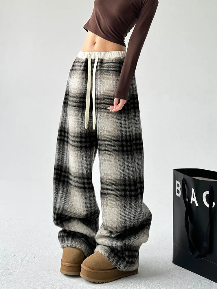 Women's Casual Retro Oversize Demi-Season Trousers