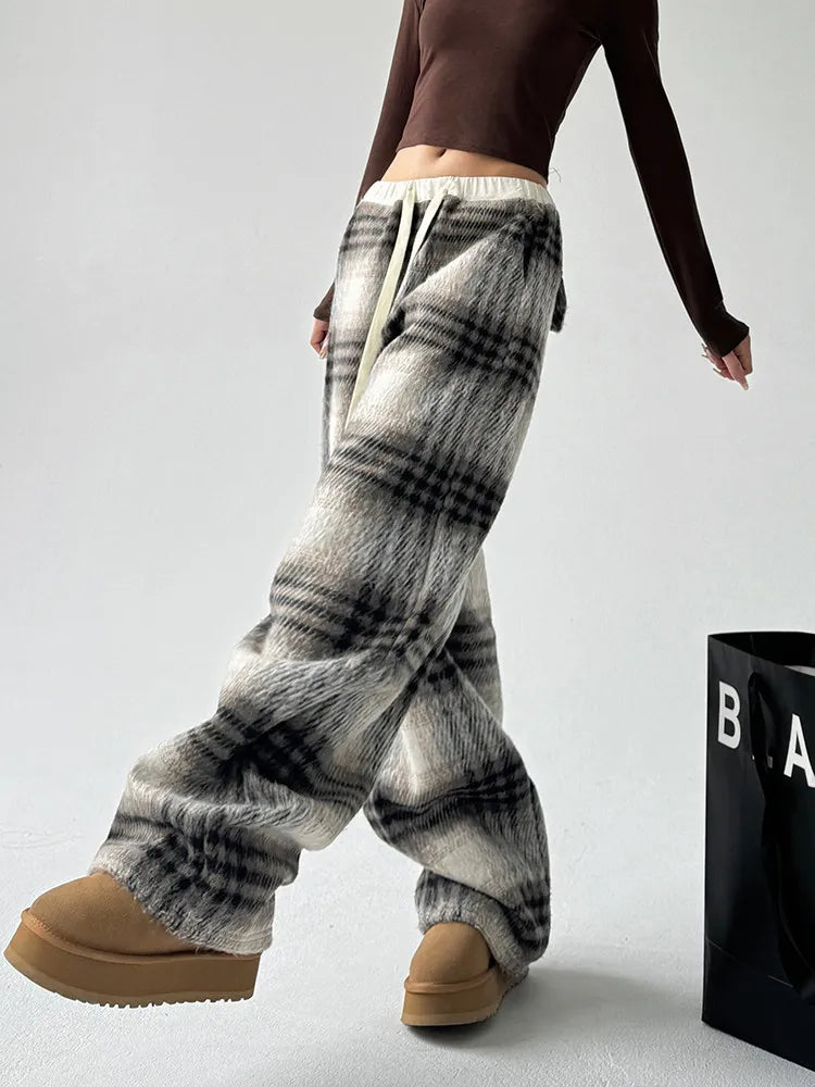 Women's Casual Retro Oversize Demi-Season Trousers
