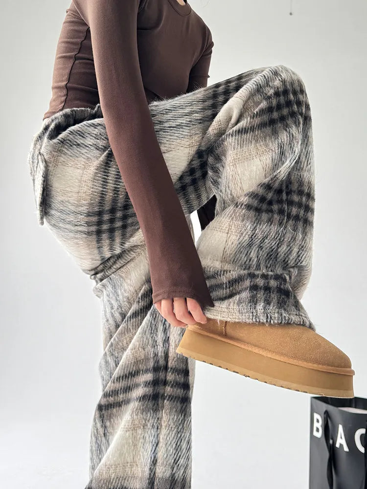 Women's Casual Retro Oversize Demi-Season Trousers