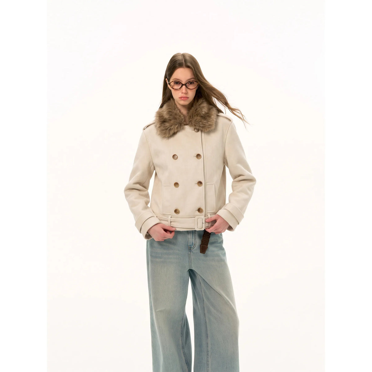 Women's Casual Short Woolen Jacket Coat