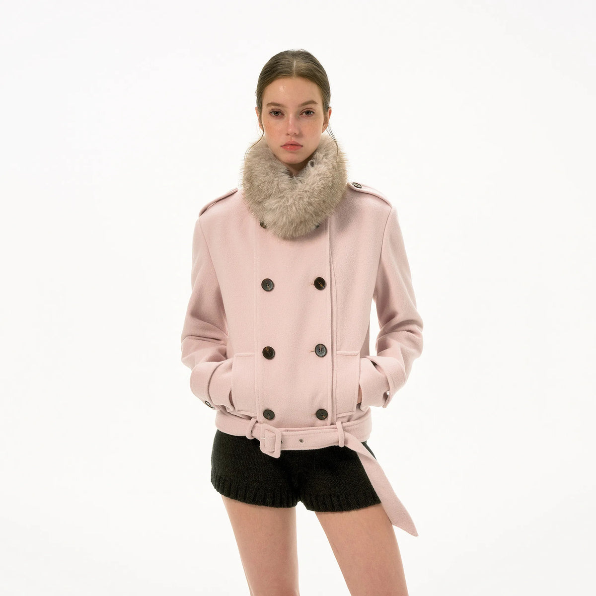 Women's Casual Short Woolen Jacket Coat