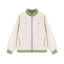 Women's Color-Block Stand Collar Raglan Sports Cardigan Jacket