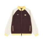 Women's Color-Block Stand Collar Raglan Sports Cardigan Jacket