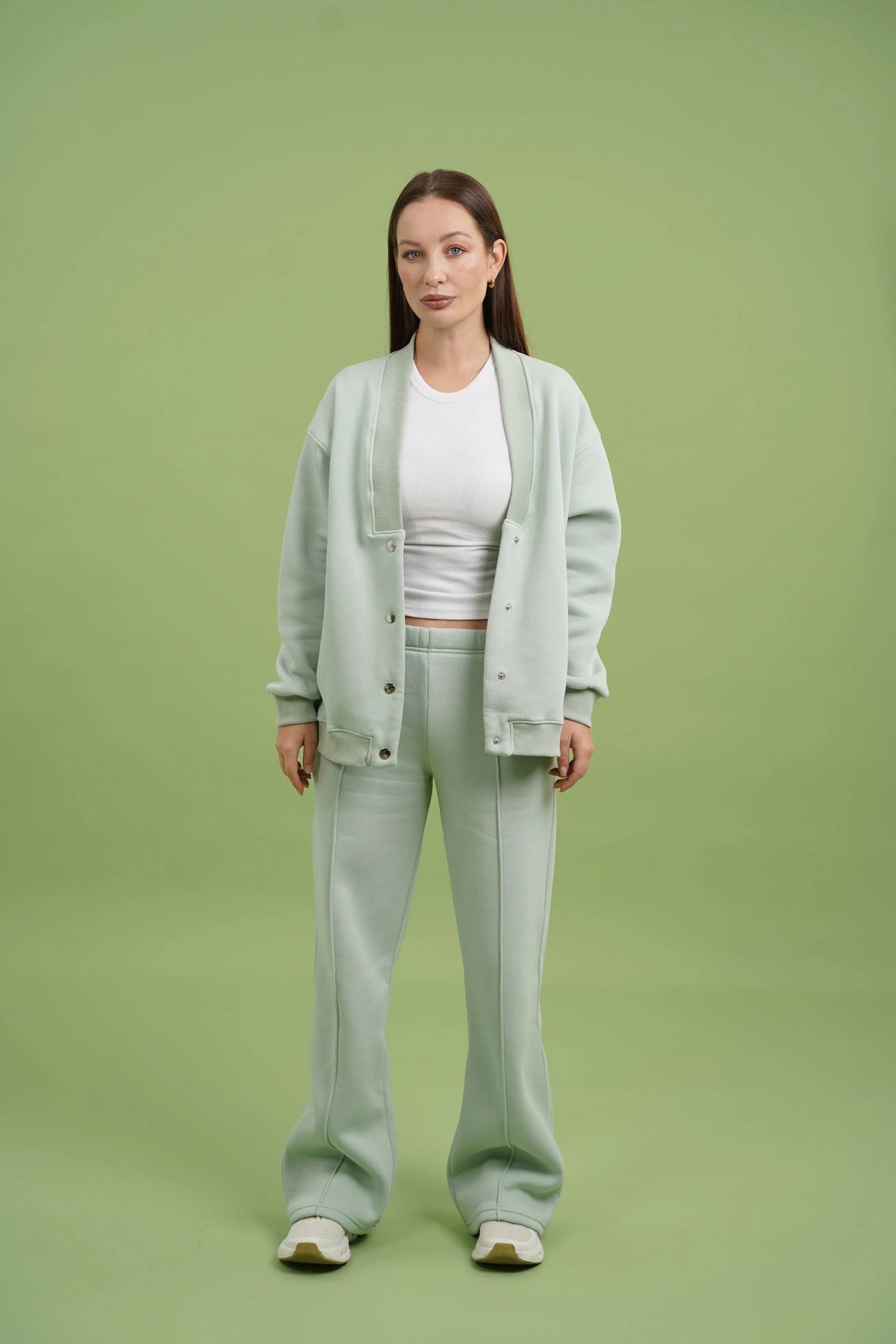 Women's Dropped Shoulder Button Set