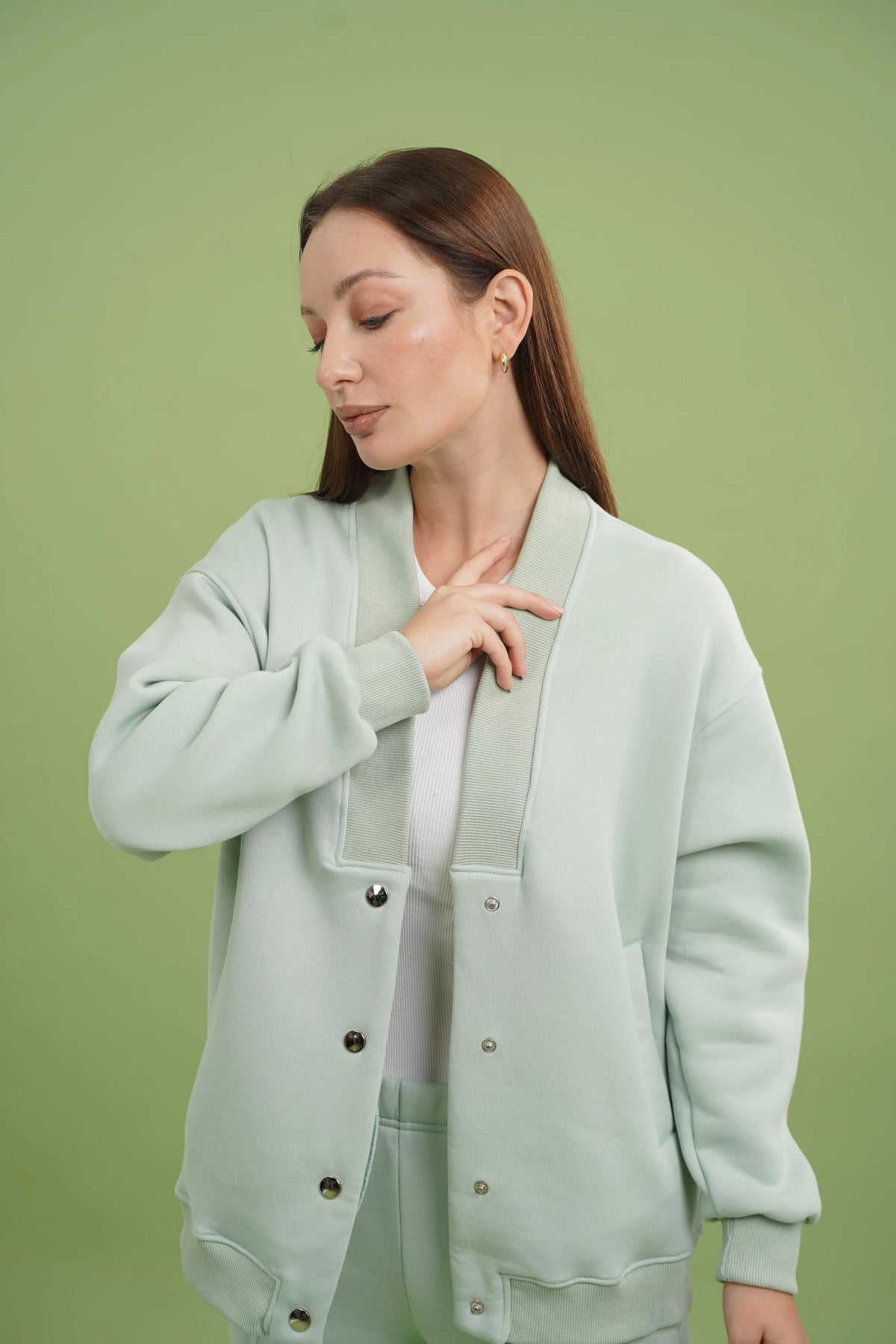 Women's Dropped Shoulder Button Set