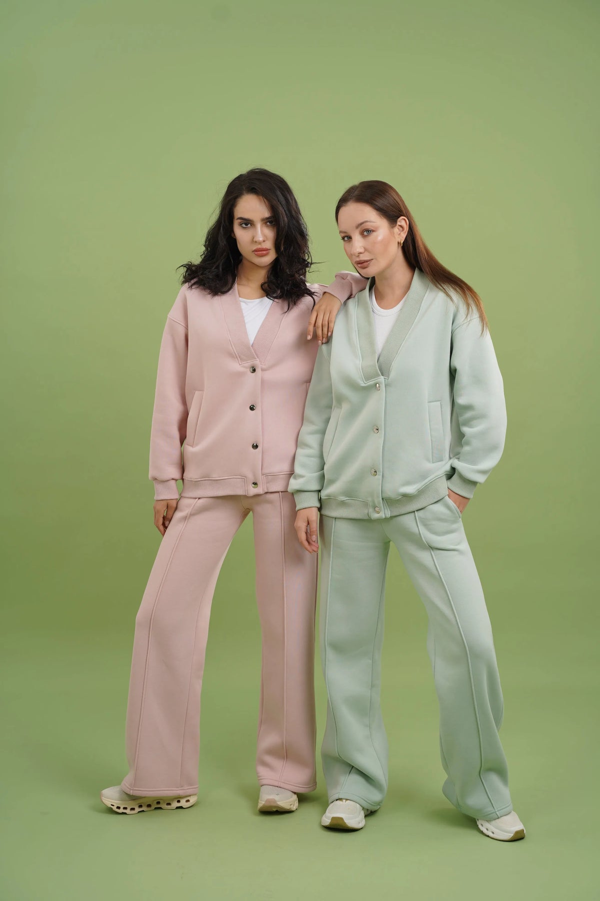 Women's Dropped Shoulder Button Set
