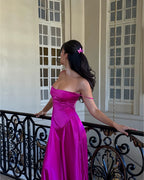 Women's French Style Satin Sleeveless Evening Maxi Slip Dress