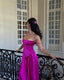 Women's French Style Satin Sleeveless Evening Maxi Slip Dress