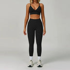 Women's High Waist Leggings Sports Bra Workout Outfits Fitness Yoga Set