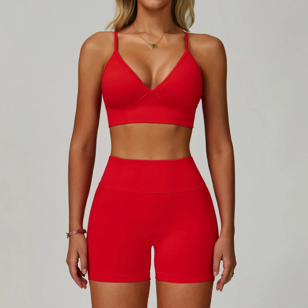 Women's High Waist Leggings Sports Bra Workout Outfits Fitness Yoga Set