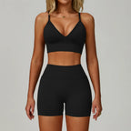 Women's High Waist Leggings Sports Bra Workout Outfits Fitness Yoga Set