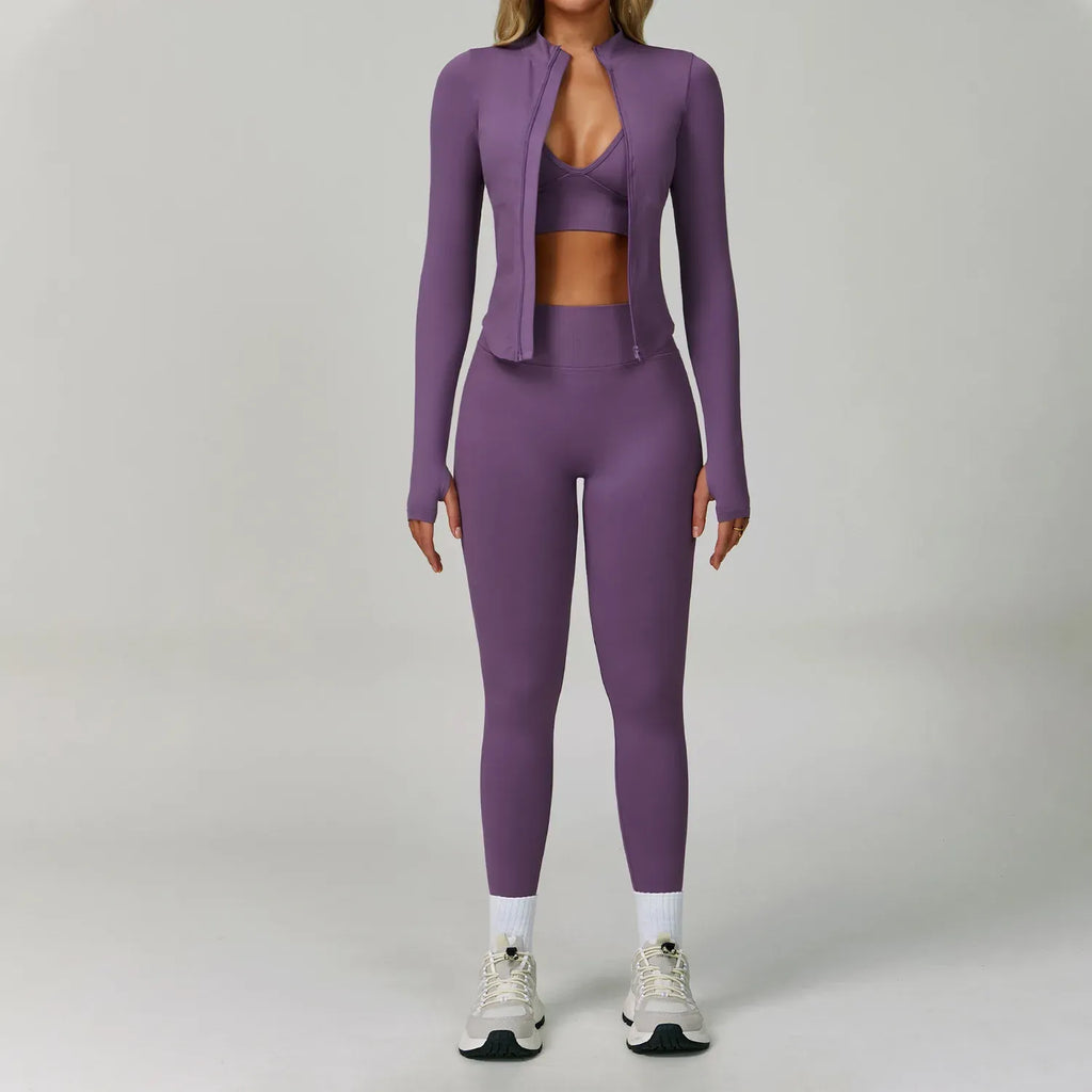 Women's High Waist Leggings Sports Bra Workout Outfits Fitness Yoga Set