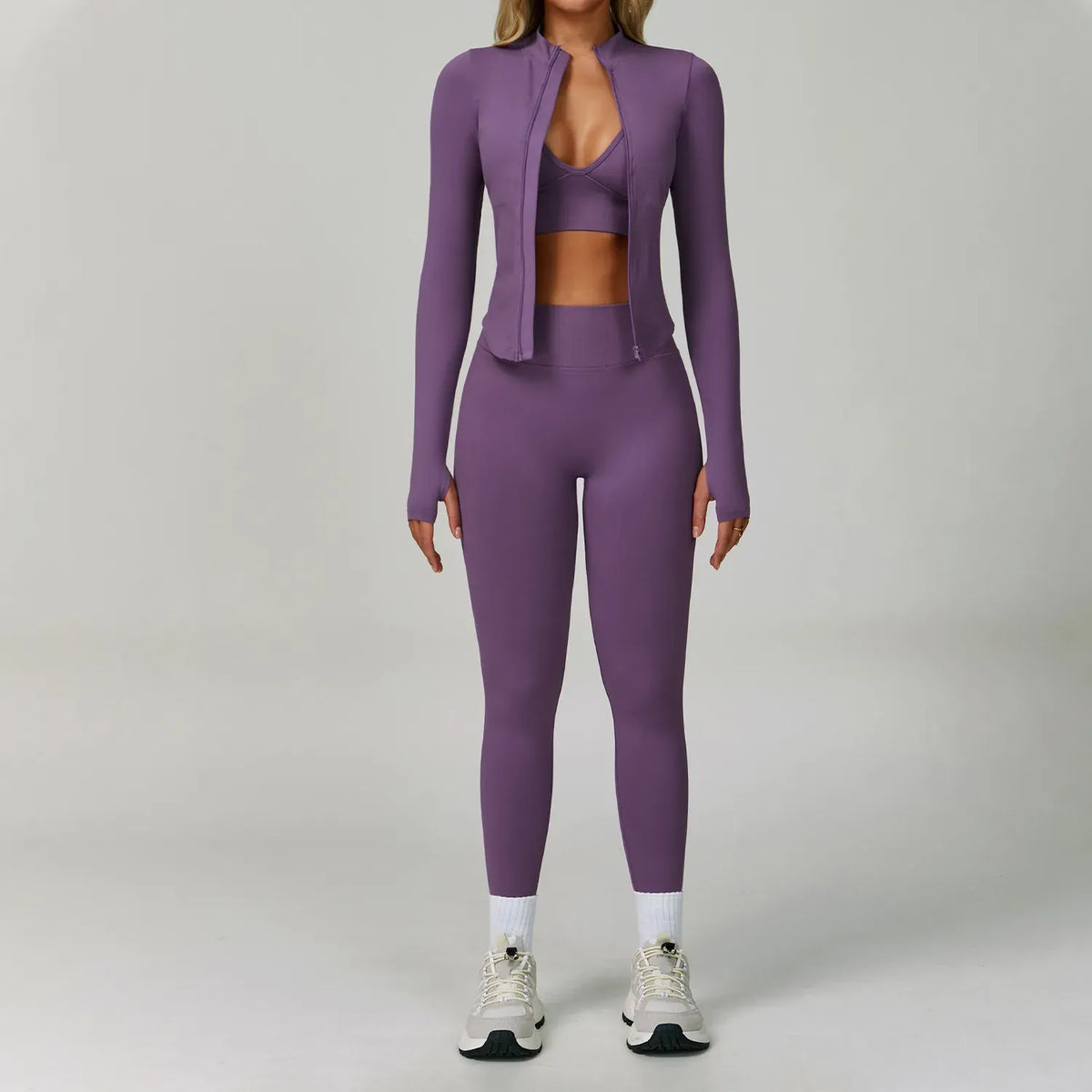 Women's High Waist Leggings Sports Bra Workout Outfits Fitness Yoga Set