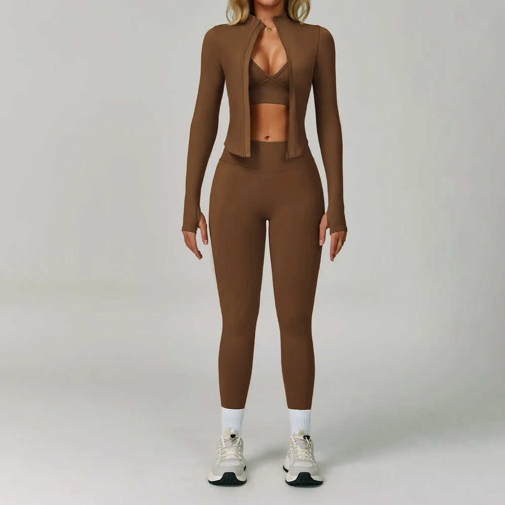 Women's High Waist Leggings Sports Bra Workout Outfits Fitness Yoga Set