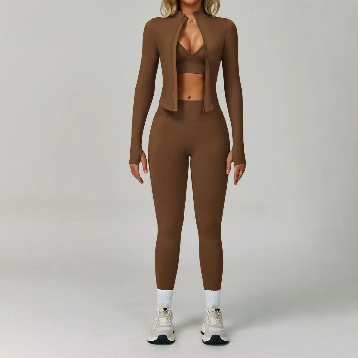 Women's High Waist Leggings Sports Bra Workout Outfits Fitness Yoga Set