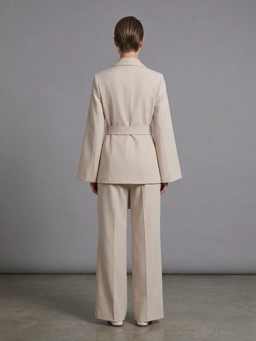 Women's Italian Belted Suit Set