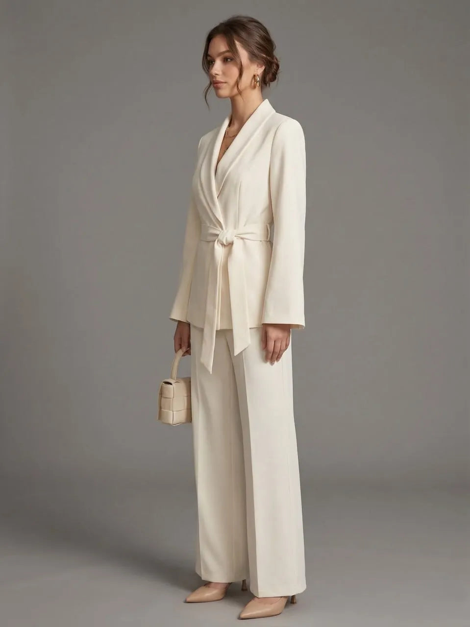 Women's Italian Belted Suit Set