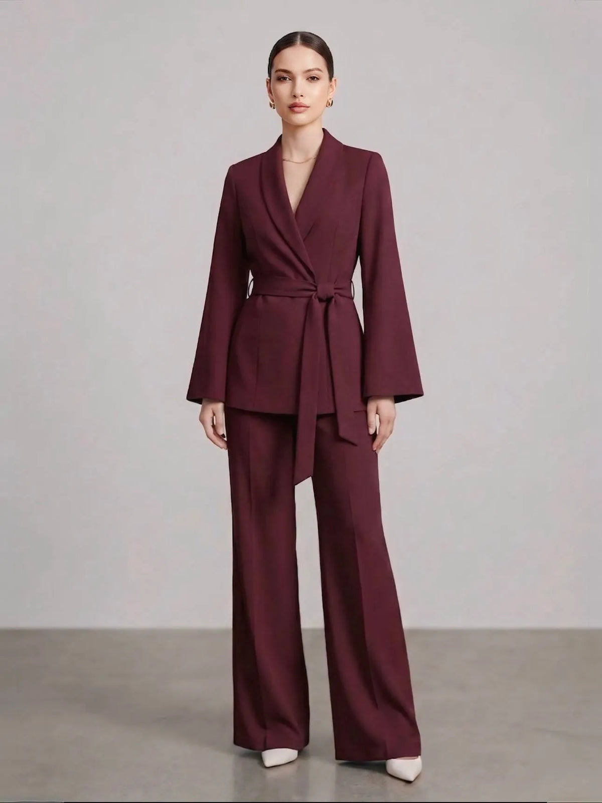 Women's Italian Belted Suit Set