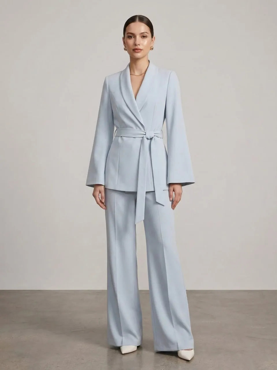 Women's Italian Belted Suit Set