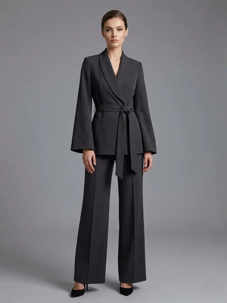 Women's Italian Belted Suit Set
