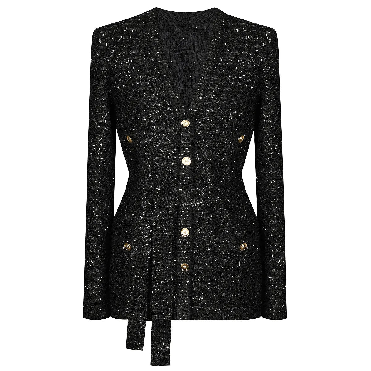 Women's Knitted Cardigan | V-Neck Long-Sleeve Sweater Jacket