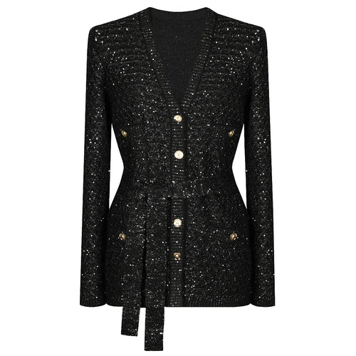 Women's Knitted Cardigan | V-Neck Long-Sleeve Sweater Jacket