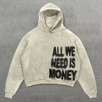 Women's Loose Hoodie Long Sleeve Zip Jacket Sweatshirt