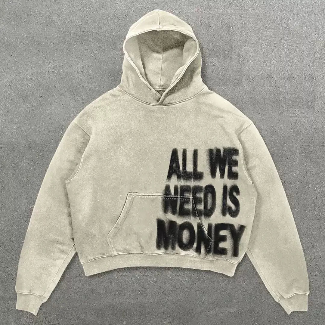 Women's Loose Hoodie Long Sleeve Zip Jacket Sweatshirt