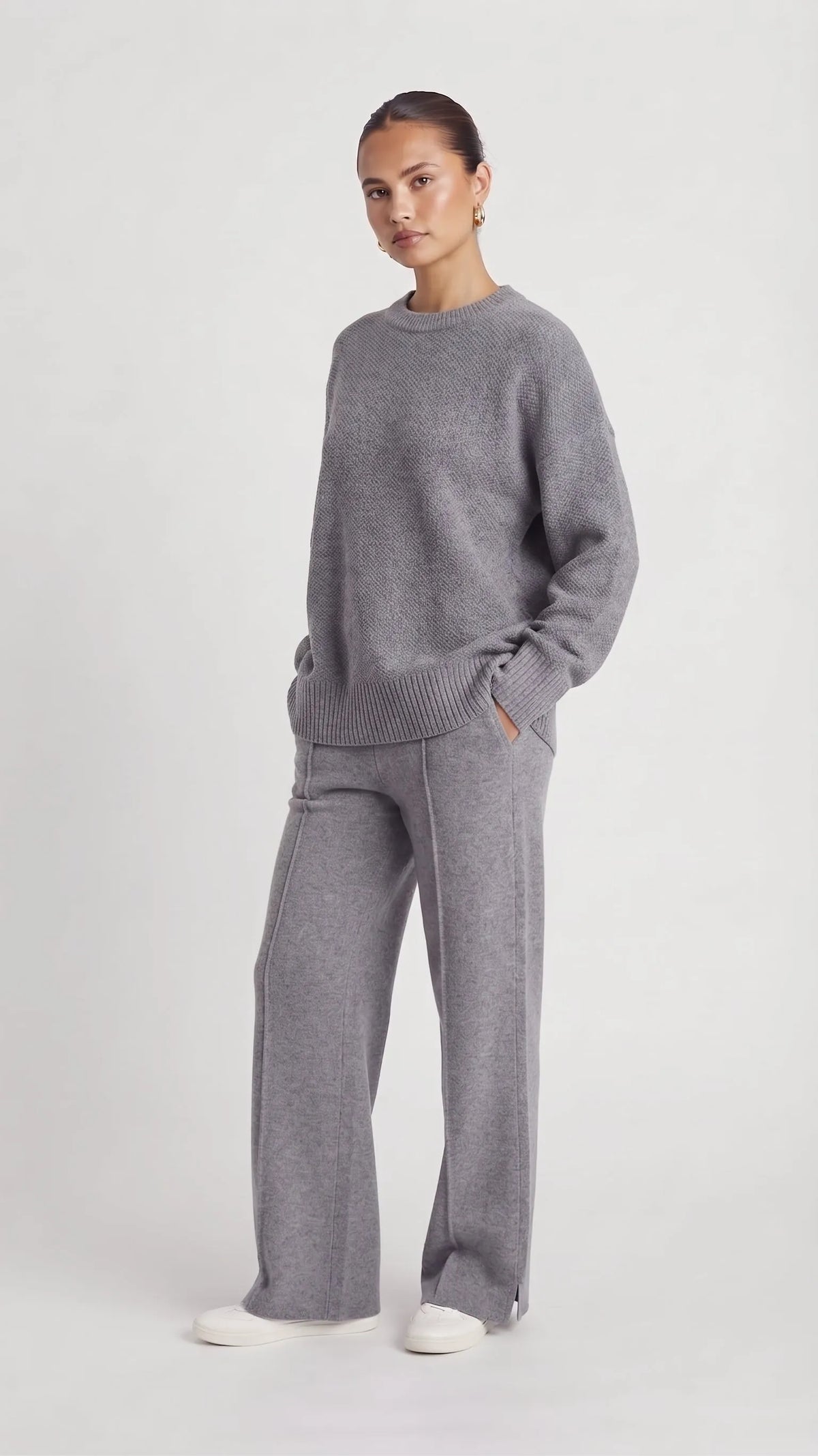 Women's Modest Knit Tricot Pullover Set