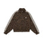Women's Retro Leopard Print Stand Collar Cropped Jacket