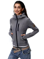 Women's Retro Slim Fit Zip-Up Hooded Jacket