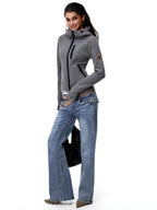 Women's Retro Slim Fit Zip-Up Hooded Jacket