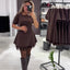 Women's Round Neck Short Sleeve Spliced Lace Mini Dress