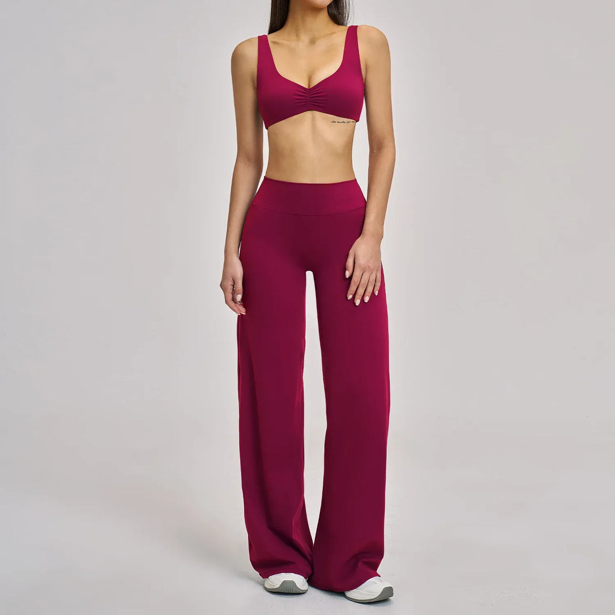 Women's Seamless Long Sleeve Leggings Sports Bra Workout Yoga Set