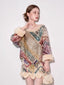 Women's Sequined Striped Knit Sweater and Skirt Two-Piece Set