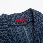 Women's Single Breasted Denim Suit Jacket with Pockets