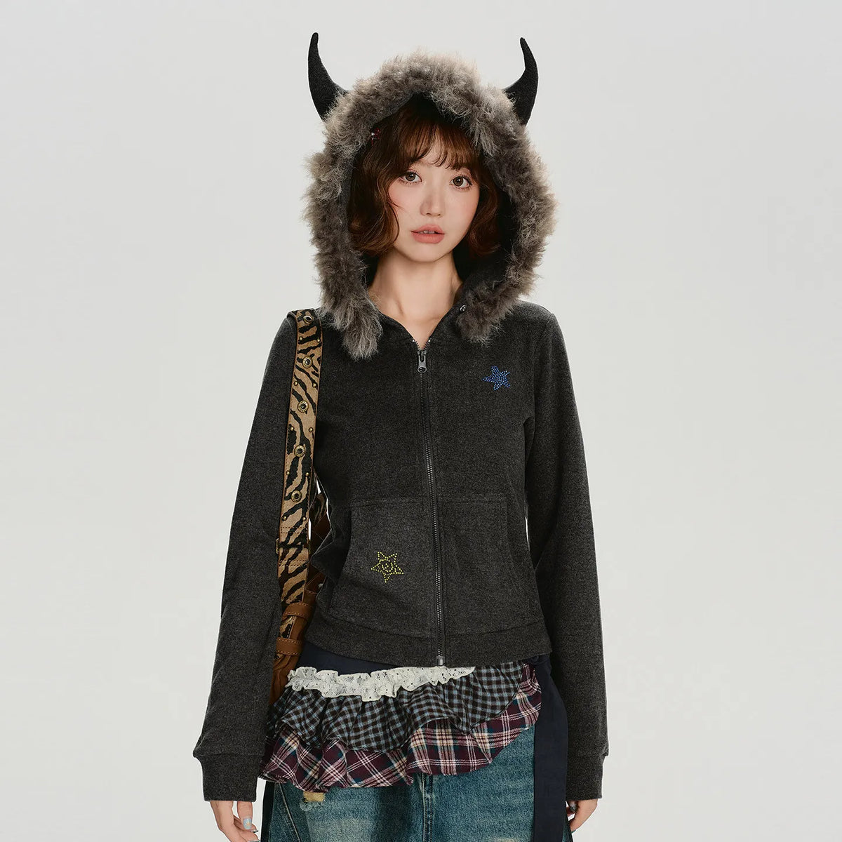 Women's Slim Fit Hooded Short Cardigan Jacket